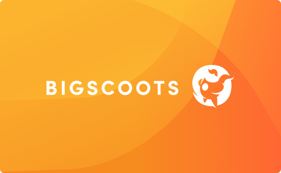 Bigscoots logo on orange background